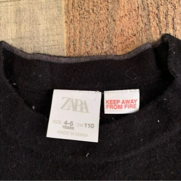 Zara boys crew neck sweater in black -4/5YR - Picture 3 of 7